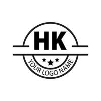 brev hk logotyp. hk logotyp design vektor illustration för kreativ företag, företag, industri. proffs vektor