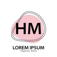 brev hm logotyp. hm logotyp design vektor illustration för kreativ företag, företag, industri. proffs vektor