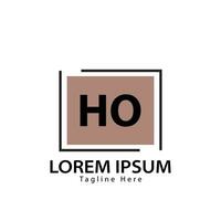 brev ho logotyp. ho logotyp design vektor illustration för kreativ företag, företag, industri. proffs vektor