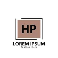 brev hp logotyp. hp logotyp design vektor illustration för kreativ företag, företag, industri. proffs vektor