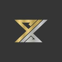 alfabet initialer logotyp xs, sx, x och s vektor