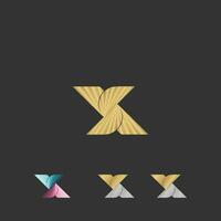 Alphabet Initialen Logo xs, sx, x und s vektor