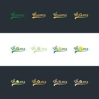 kreativ Arabisch Kalligraphie. Schein im Arabisch Name meint Sonne. Logo Vektor Illustration.