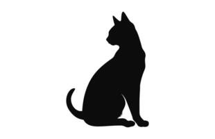 ein europäisch birmanisch Katze schwarz Silhouette Vektor Kunst isoliert auf ein Weiß Hintergrund