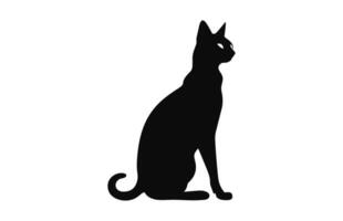 ägyptisch Katze schwarz Silhouette Vektor kostenlos