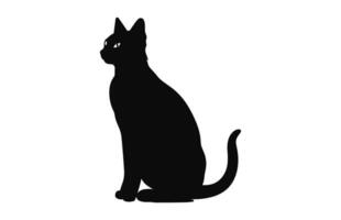 ägyptisch Katze schwarz Silhouette Vektor Kunst isoliert auf ein Weiß Hintergrund