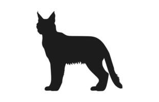 Luchs Katze schwarz Silhouette Vektor kostenlos