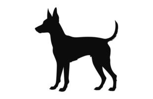 Portugiesisch Podengo Hund Silhouette schwarz Vektor kostenlos