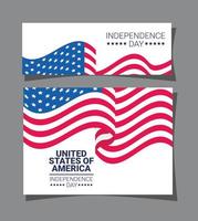 Poster zur Unabhängigkeit der USA vektor