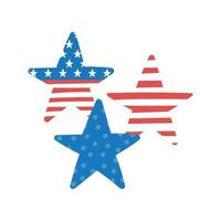 Sterne USA Flaggenfarbe vektor