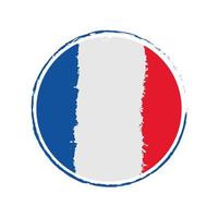 franska flaggan rund vektor