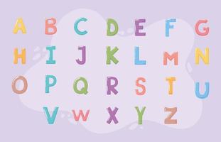 Alphabet Buchstaben Schriftart vektor