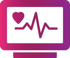 EKG-Monitor kreatives Icon-Design vektor