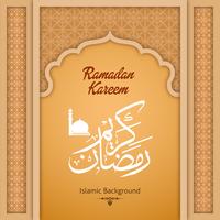 Ramadan Kareem Greeting Bakgrund Islamic Arch vektor