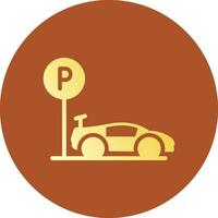 Parkplatz Bereich kreativ Symbol Design vektor