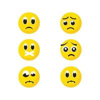 traurige Emotion Vektor Icon Design Illustration