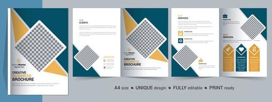 Corporate Bifold Broschürenvorlage, Katalog, Broschürenvorlagendesign. vollständig editierbar. vektor