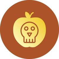 kreatives Icon-Design mit vergiftetem Apfel vektor