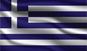 Grekland realistisk modern flaggdesign vektor