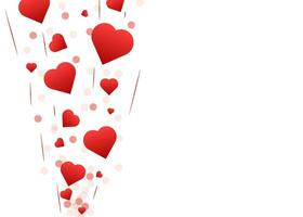 glücklich Valentinsgrüße im 3d Stil. Herz Liebe Vektor Hintergrund. Text Kasten. glücklich Valentinsgrüße im abstrakt Stil auf rot Hintergrund