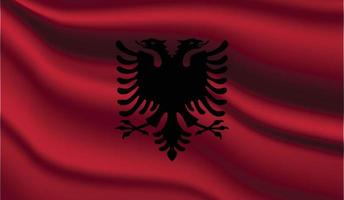 Albanien realistisches modernes Flaggendesign