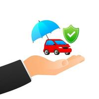 Auto Versicherung. Versicherung Politik. schützen Ihre Fahrzeug und Finanzen mit zuverlässig Abdeckung und Unterstützung vektor