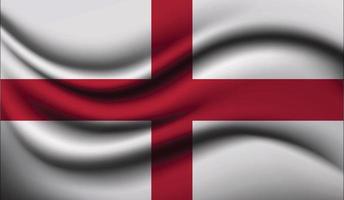 England realistisches wehendes Flaggendesign vektor