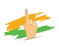 rösta för Indien med prova färg vektor
