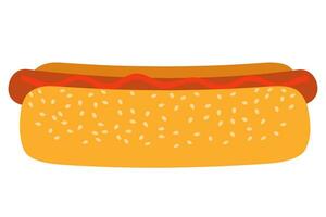 heiß Hund schnell Essen Lager Vektor Illustration isoliert auf Weiß Hintergrund