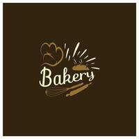 Bäckerei Logo Abzeichen retro Vektor Abbildung.für Cupcake, Bäckerei. Kuchen Jahrgang Typografie Logo Design.