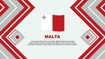 Malta Flagge abstrakt Hintergrund Design Vorlage. Malta Unabhängigkeit Tag Banner Hintergrund Vektor Illustration. Malta Design