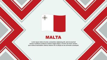 Malta Flagge abstrakt Hintergrund Design Vorlage. Malta Unabhängigkeit Tag Banner Hintergrund Vektor Illustration. Malta Vektor