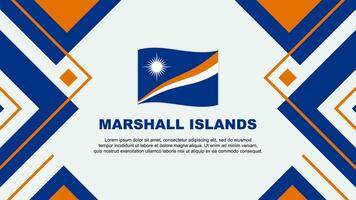 Marshall Inseln Flagge abstrakt Hintergrund Design Vorlage. Marshall Inseln Unabhängigkeit Tag Banner Hintergrund Vektor Illustration. Marshall Inseln Illustration