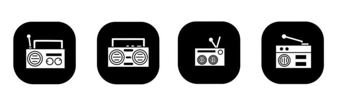 Radio retro Symbol im Wohnung. ein Radio retro Symbol Design. Lager Vektor. vektor