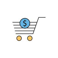 rationalisiert E-Commerce Erfahrung ein unverwechselbar einstellen von minimal Farbe füllen und dünn Linie Netz Symbole zum online Einkaufen und effizient Lieferung umfassend Gliederung Symbole Sammlung im einfach Vektor