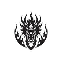 einfach Drachen Kopf Logo zum Symbol und Symbol vektor