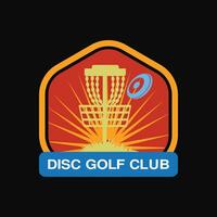 skiva golf logotyp design vektor