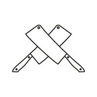 kök kniv ikon vektor. laga mat illustration tecken. kock symbol eller logotyp. vektor