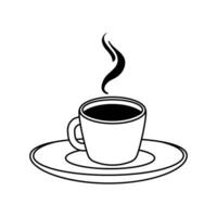 kaffe ikon vektor. varm dryck illustration tecken. te symbol eller logotyp. vektor