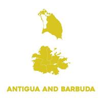 detailliert Antigua und Barbuda Karte vektor