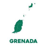 detailliert Grenada Karte vektor