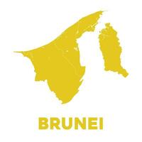 detaljerad brunei Karta vektor