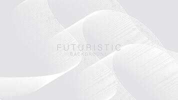 Weiß futuristisch abstrakt Hintergrund mit minimalistisch Linie Wellen. geeignet zum Banner, Tapeten, Präsentationen, Plakate. Vektor Illustration