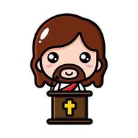 süßes Jesus Christus-Cartoon-Design vektor