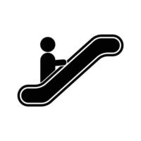 Symbolvektor für Rolltreppe vektor