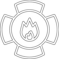 Feuerwehrmann Abzeichen Vektor Symbol