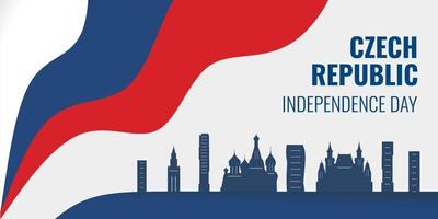 Banner für den Unabhängigkeitstag der Tschechischen Republik. vektor