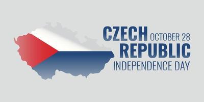 Tjeckiens självständighetsdag banner. vektor