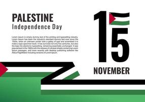 grattisdesign för den 15 november, palestinska självständighetsdagen. vektor