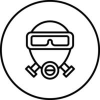 Vektorsymbol für Gasmaske vektor